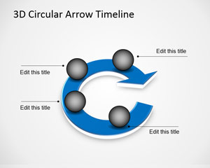 3D环形箭头时间线模板用于PowerPoint