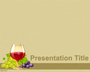 PowerPoint için Şaraplar Şablon