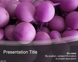 Violet Grape Powerpoint-Vorlage