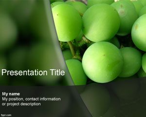 绿葡萄的PowerPoint模板