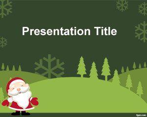 綠色聖誕的PowerPoint模板