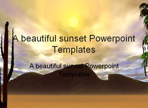 美しい夕日のPowerPointテンプレート