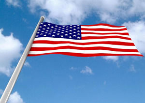 美国美国国旗的PowerPoint模板