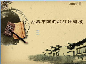 Antike Jiangnan scholar Menschen klassische Dia-Vorlage