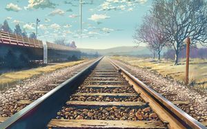Schönes Eisenbahn-PPT-Hintergrund-Bild
