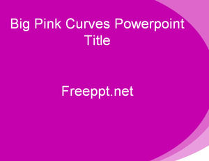 ザ・ビッグ・ピンク曲線のパワーポイント