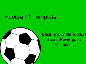 黒と白のサッカースポーツPowerPointテンプレート