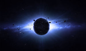 imagen de fondo de la estrella universo PPT fondo negro planeta