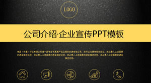 الذهب الأسود غير لامع الملمس ملف تعريف PPT الشركة الشفافة التجارية