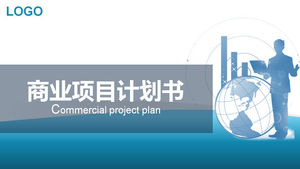 Bleu Atmosphère Plan de projet d'affaires PPT Template Télécharger
