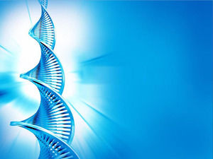 Mavi DNA arka plan tıbbi PPT şablonu indir