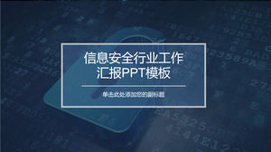 Modello PPT per la sicurezza delle informazioni Internet blu