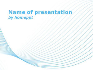 Las líneas azules sobre fondo blanco plantilla de PowerPoint