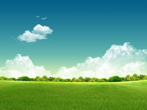 Blauer Himmel weiße Wolken Hintergrund Hintergrund natürliche Landschaft PPT Hintergrundbild