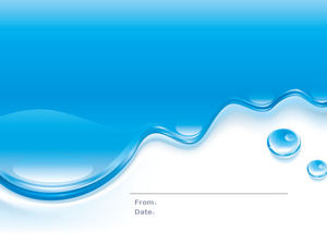 Gocce dell'acqua blu tema PowerPoint, i modelli
