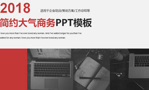 Modèle Business PPT pour l'arrière-plan de photo de scène de travail noir et blanc