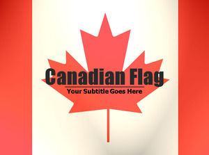 カナダの国旗 Powerpointテンプレート無料ダウンロード