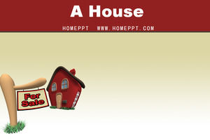 Kartun latar belakang rumah kecil PPT Template Download