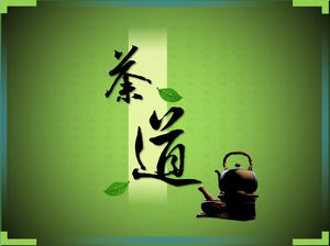 Chińska herbata ceremonia PPT szablon do pobrania