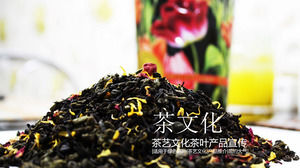Modello di PowerPoint tea del tè al gelsomino cinese