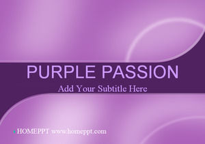 Klasik busur ungu PPT Template Download