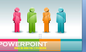 Renk moda 3d cani PowerPoint şablonu