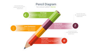 彩色鉛筆四柱PPT圖