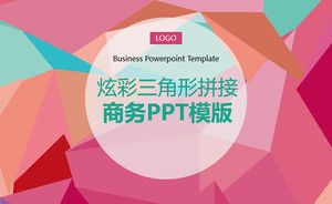 Renkli düz stil iş raporu PPT şablonu