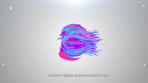 Bunte Partikel offen Prominenz Logo Effekte PPT Animation