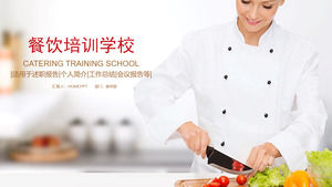 Modelo de PPT de material didático de treinamento de culinária