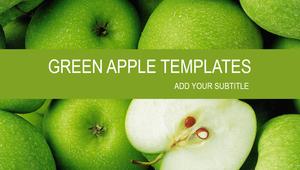 酥脆甜绿苹果幻灯片模板