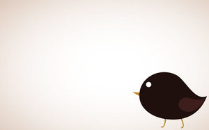 Image d'arrière-plan mignon oiseau dessin animé PPT