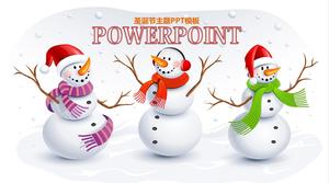 Modèle PPT de Noël avec bonhomme de neige