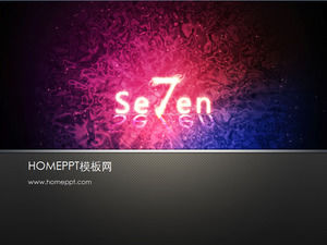 Dazzle warna cahaya latar belakang win7PPT Template Download