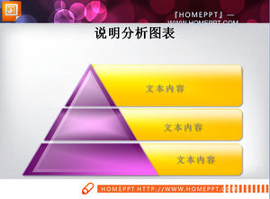 次元のピラミッドレベルの関係のPPTチャート