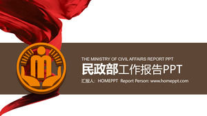 Informe de trabajo dinámico del Ministerio de Asuntos Civiles plantilla PPT