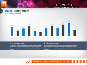 유럽과 미국 블루 애쉬 평평 회사 프로필 PPT 차트 Daquan의