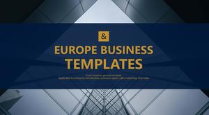 Estilo europeu e americano estilo simples negócio PPT template