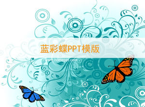 Exquisite moda coreana borboleta de download modelo PPT