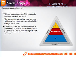 絶妙なピラミッドグラフィックPPTチャート素材のダウンロード