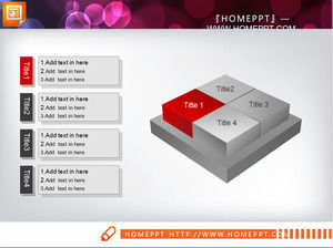 Quattro parti rapporto combinazione box giustapposizione materiale diapositive scaricare
