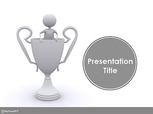 Plantilla de PowerPoint gratis - trofeo ganador
