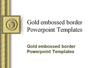 Gold geprägte Grenze Powerpoint-Vorlagen