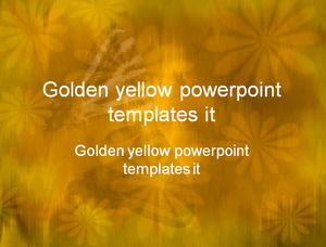 Złoty żółty powerpoint szablony IT