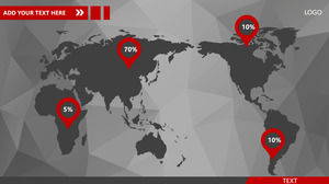 Abu-abu warna merah peta dunia PPT