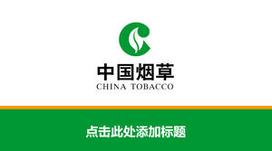 Green China Tobacco Corporation Raport z pracy Szablon PPT