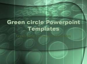 緑色の円のPowerPointテンプレート