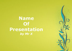 Green Floral Background powerpoint template