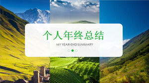 Green Background Fresh Individuale An-end Rezumat PPT Template