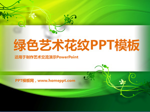 Template Art Projeto PowerPoint Padrões de fundo verde